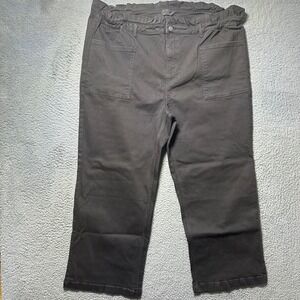 Candace Cameron Bure Pacific Denim‎ Paper Bag Waist Jeans Size 24WP BROWN